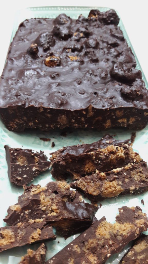 Chocolade pepernoten koek