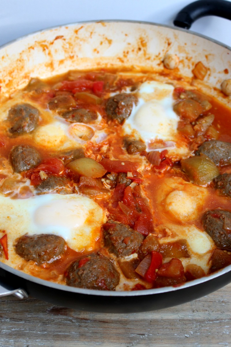 shakshuka met gehaktballetjes