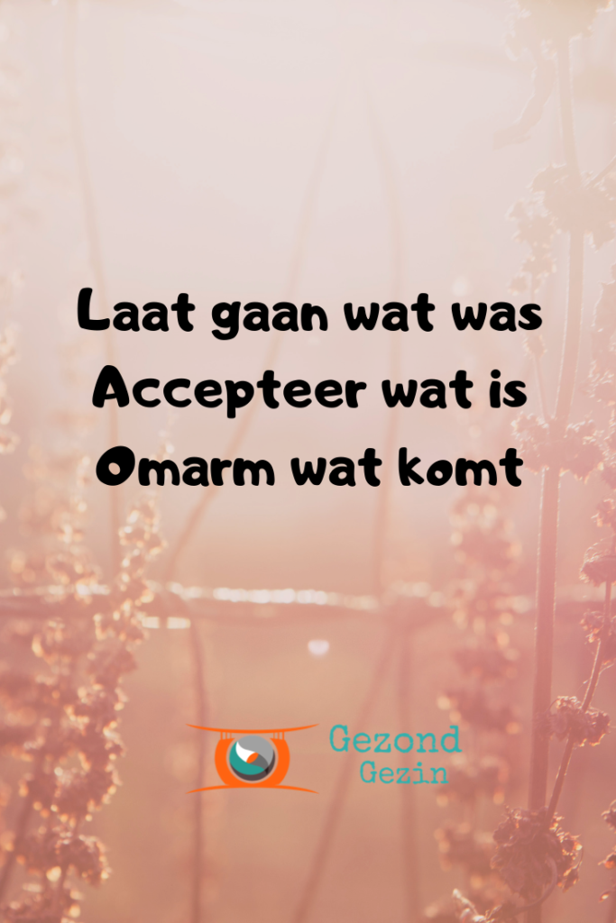 Quote laat gaat wat was Accepteer wat is Omarm wat komt