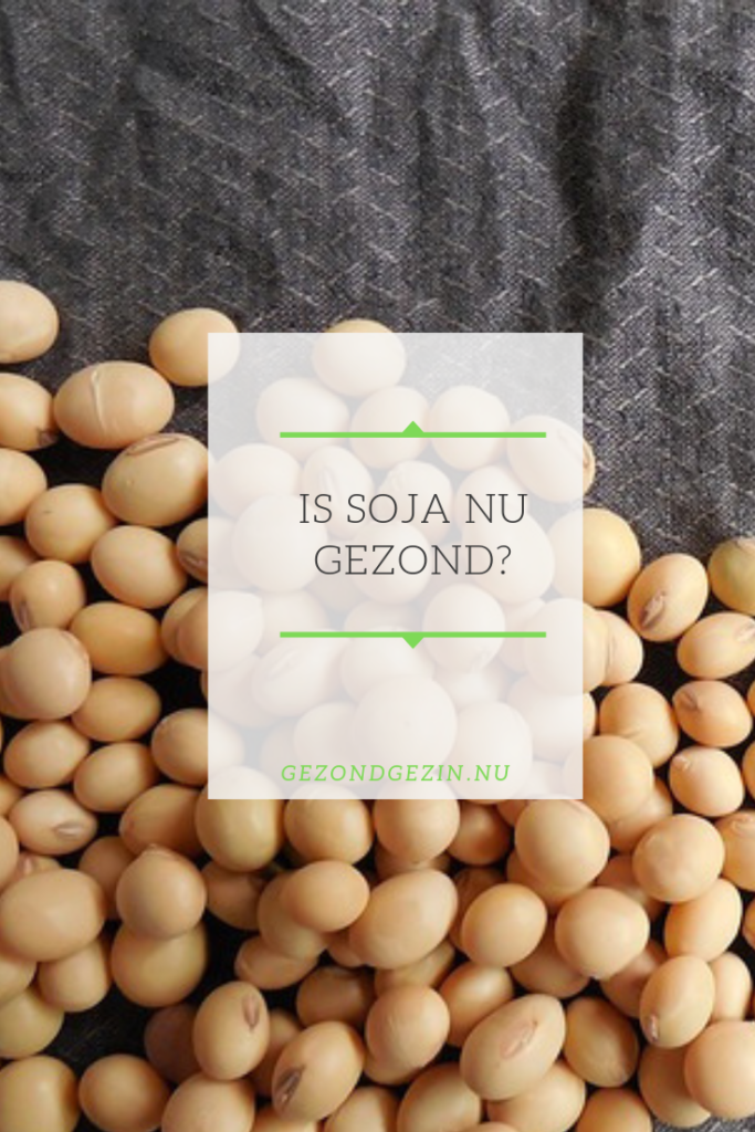 sojabonen met de tekst is soja gezond