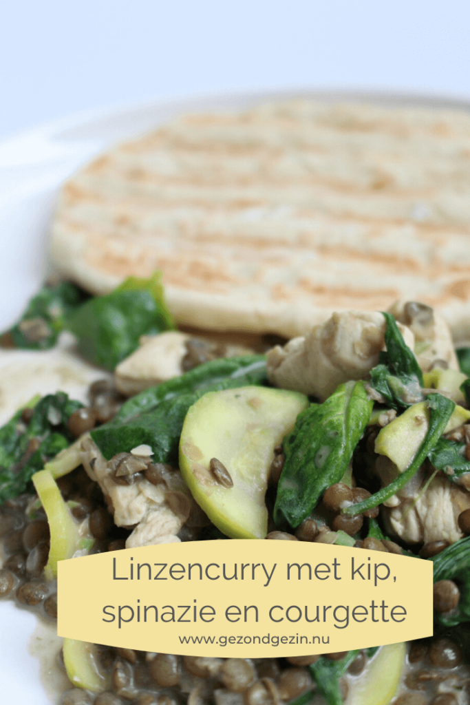 linzencurry met spinazie en courgette