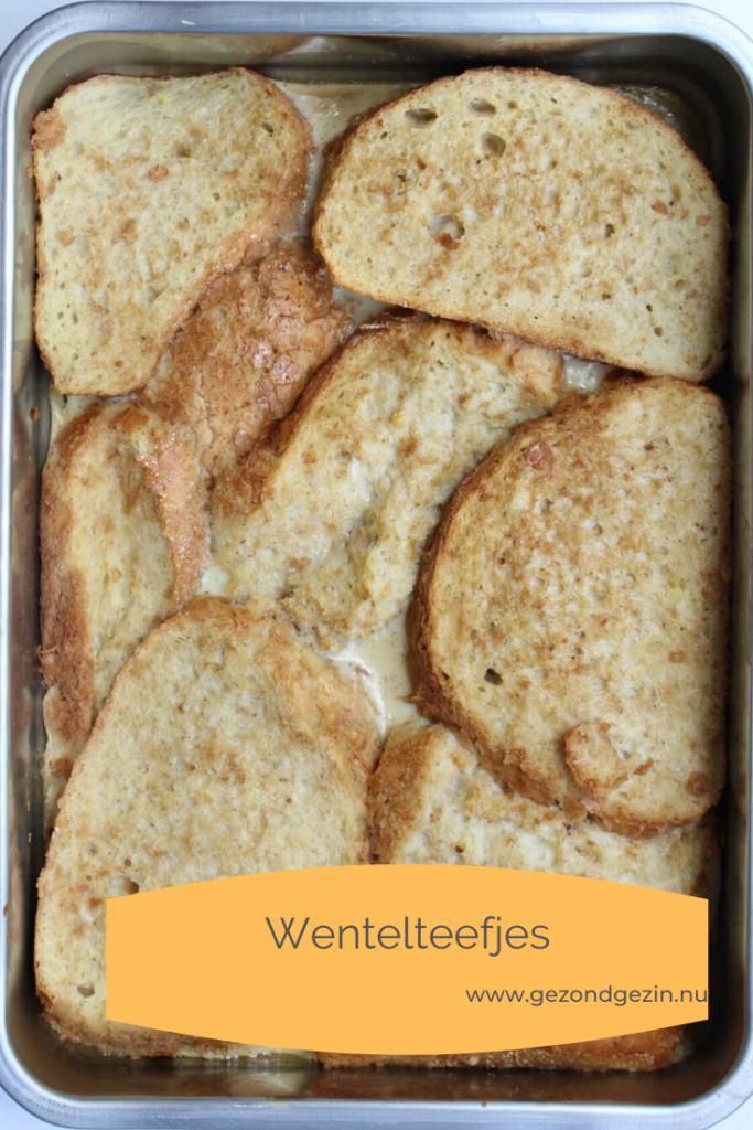 wentelteefjes in een ovenschaal