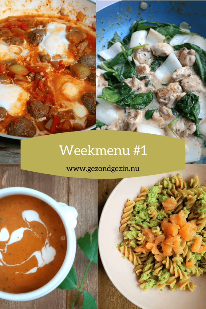 Weekmenu van 4 gerechten