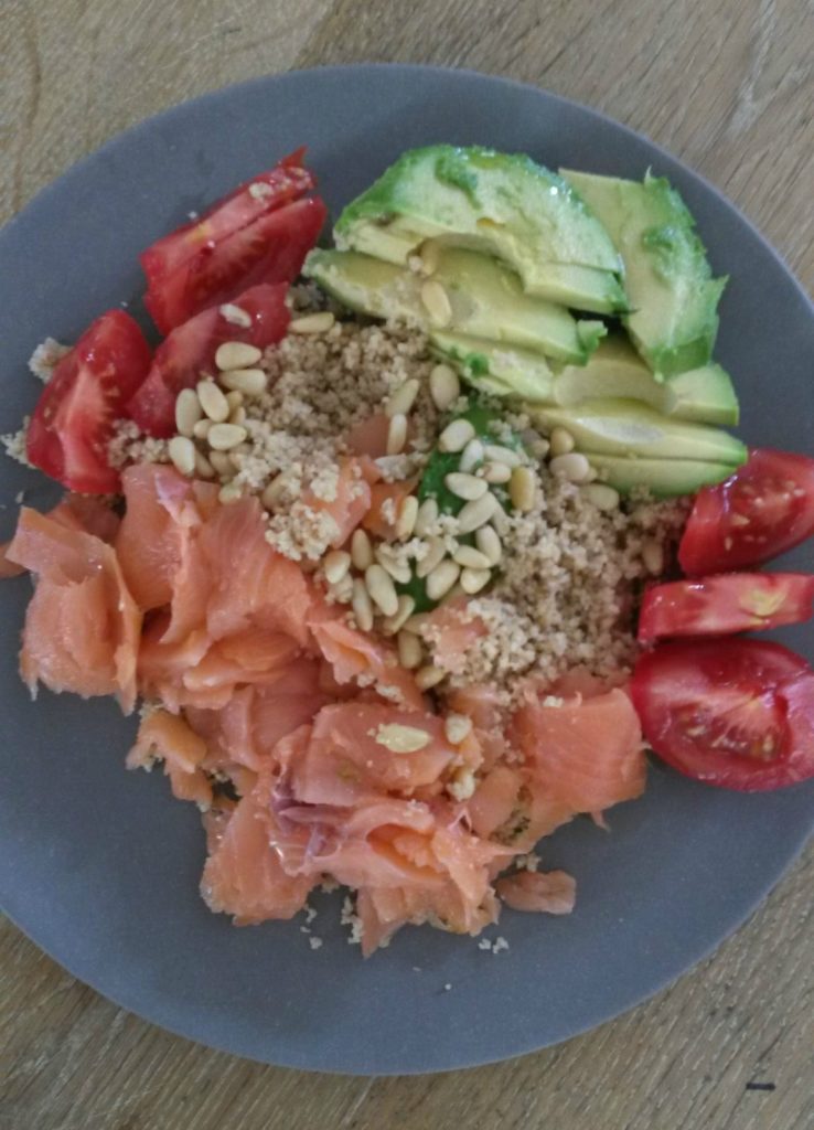 salade 2 met zalm en avocado