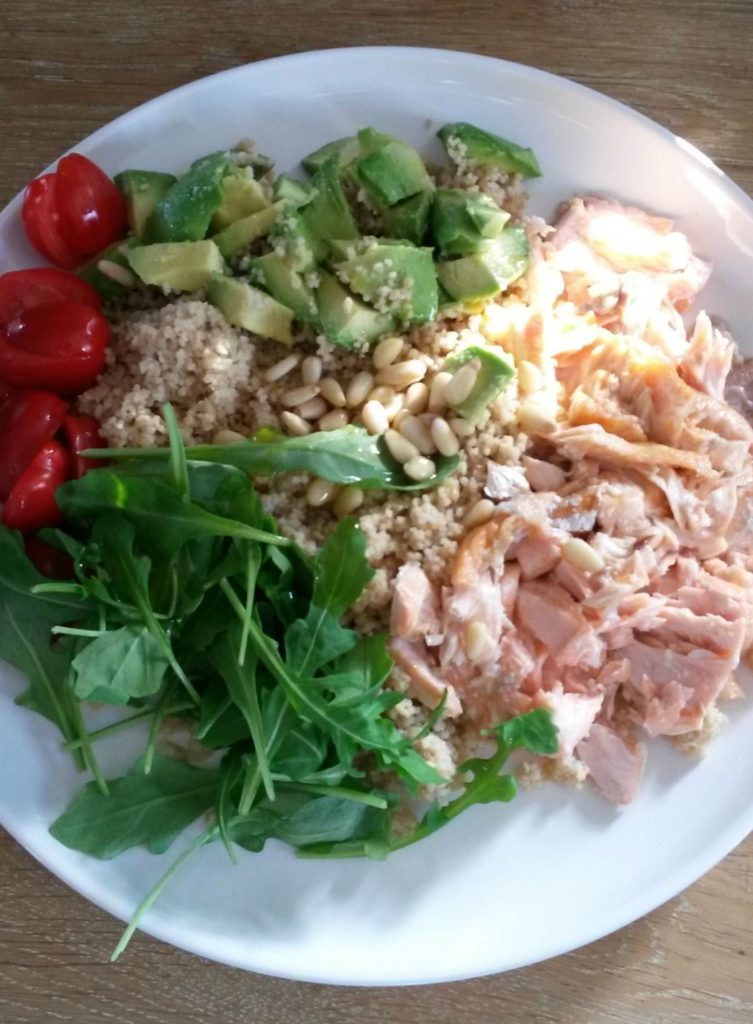 salade 5 met zalm en groenten