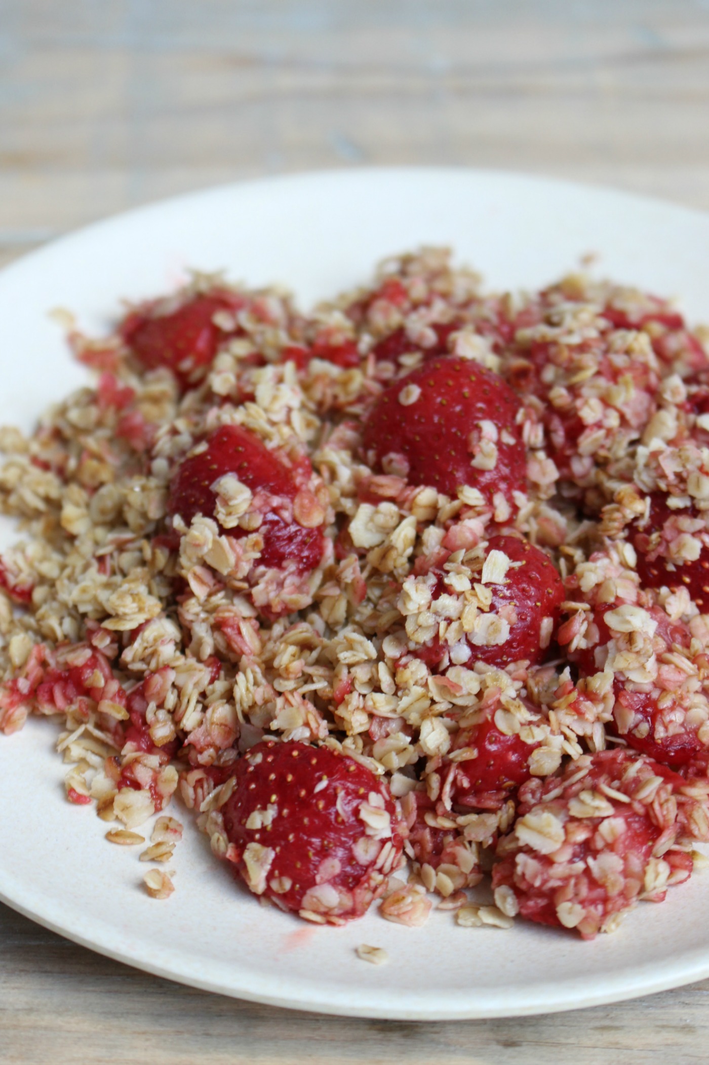 aardbeien havermout crumble