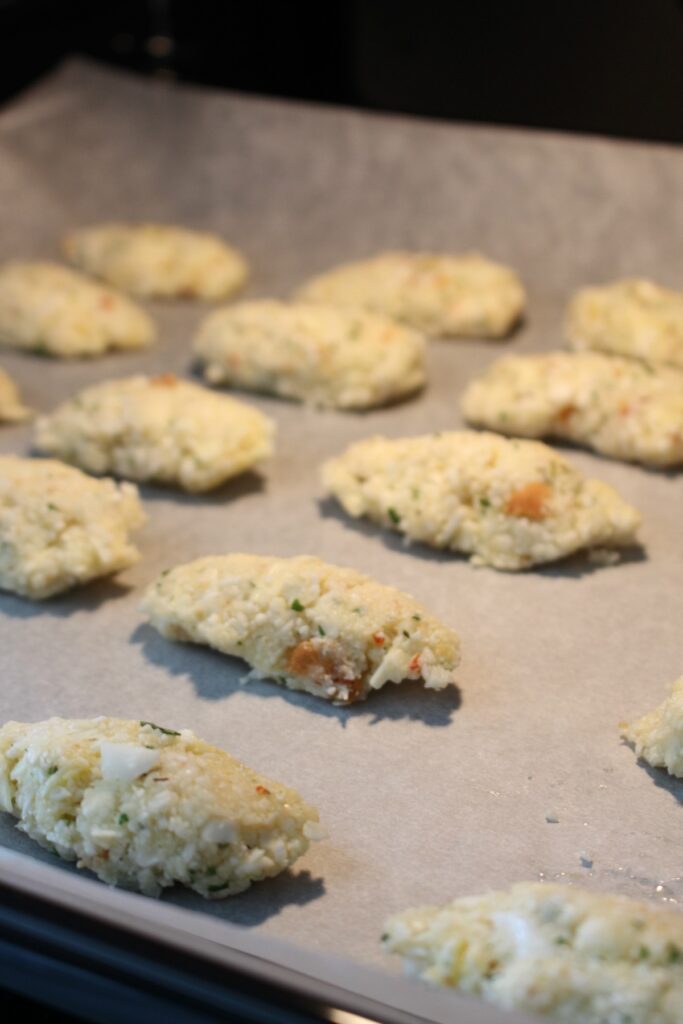 bloemhapjes op een bakplaat