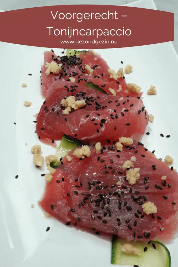Afbeelding van tonijncarpaccio om te pinnen op Pinterest