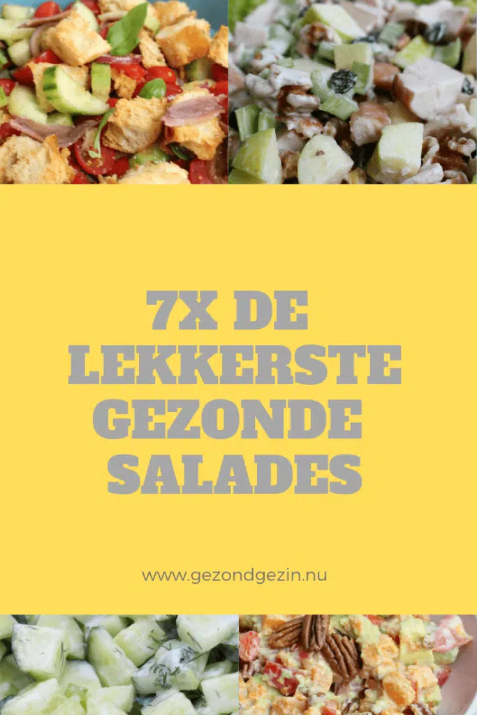 Afbeelding van salades om te pinnen op Pinterest