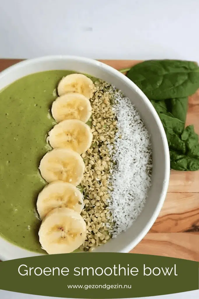 Afbeelding van groene smoothie om te pinnen op Pinterest
