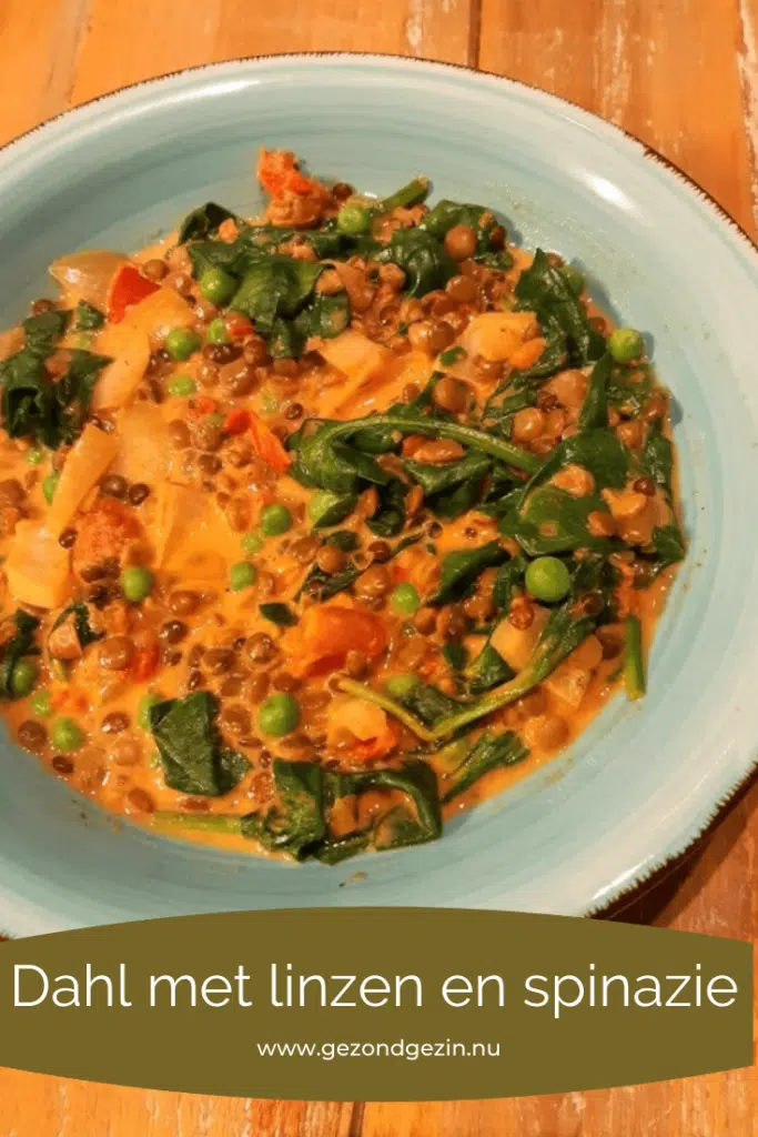 Dahl met linzen en spinazie
