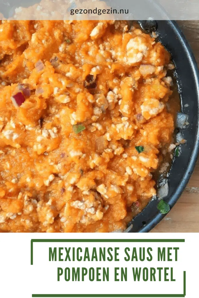 Mexicaanse saus met pompoen en wortel