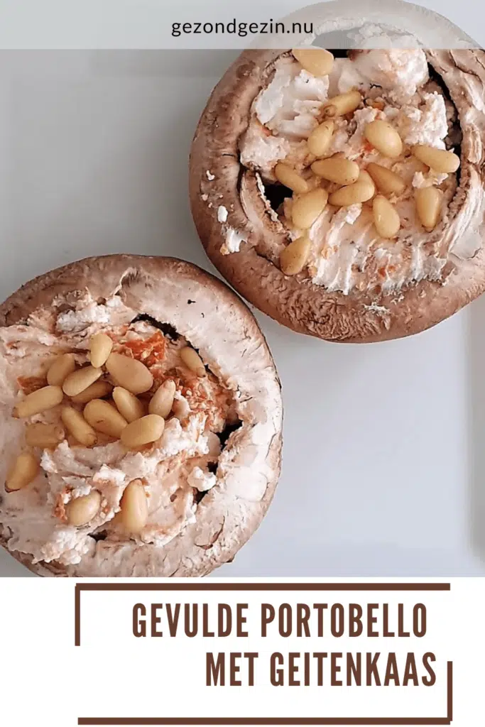 gevulde portobello met geitenkaas