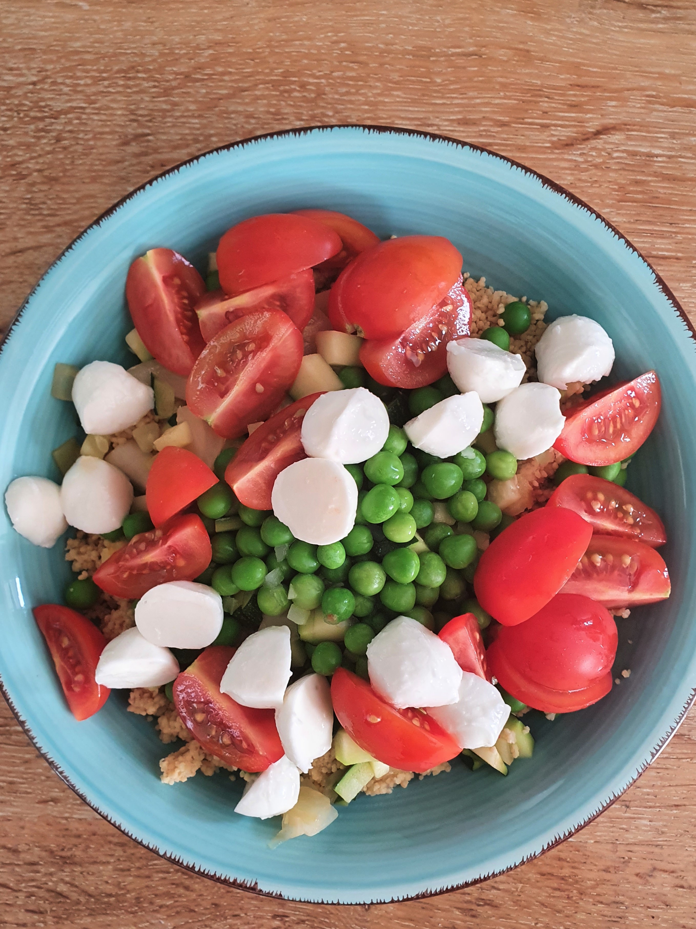 couscous met tomaat en gebakken courgette