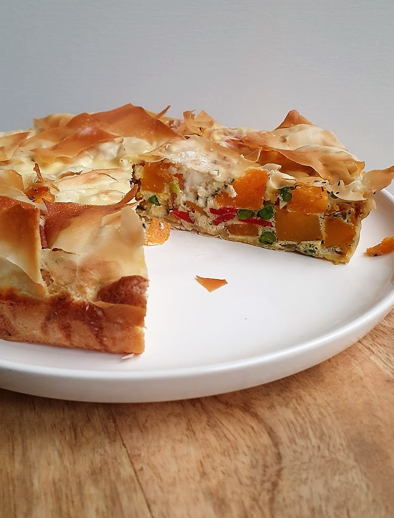 quiche met pompoen en paprika 1