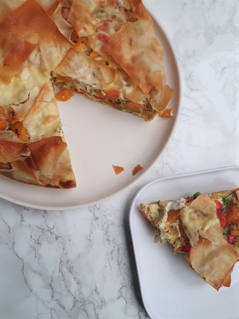 quiche met pompoen en paprika 2