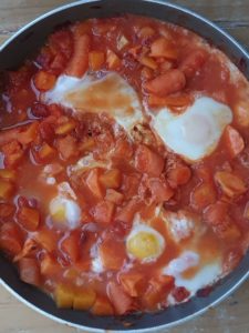 shakshuka in een wokpan