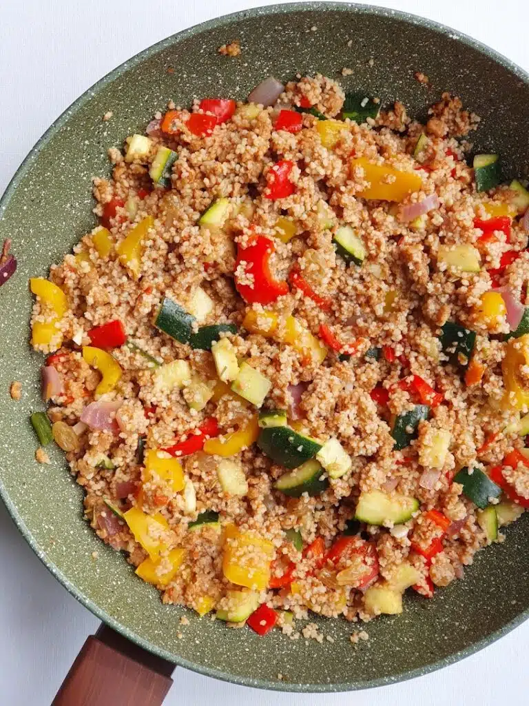 wokpan met Marokkaanse couscous