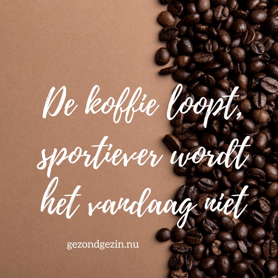 de koffie loopt