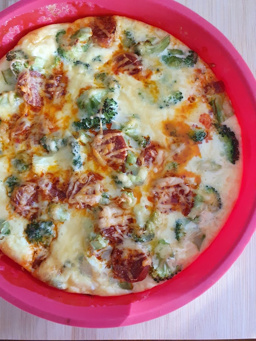 frittata met broccoli en chorizo