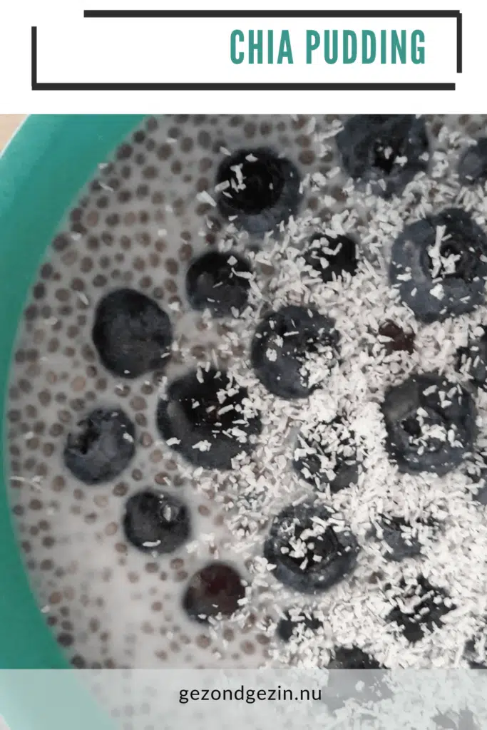 afbeelding van chia pudding om te bewaren op Pinterest