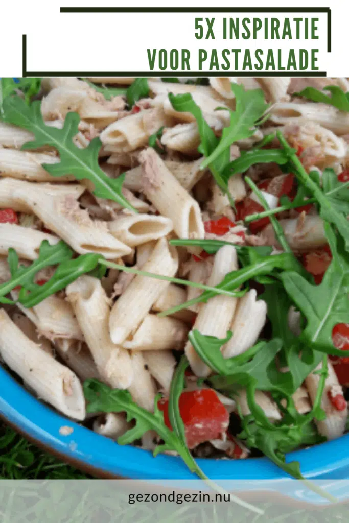 pastasalade met tonijn om te bewaren op Pinterest