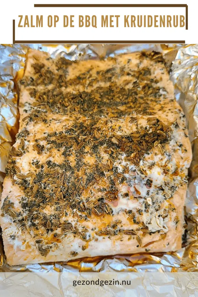 zalm op de barbecue met kruidenrub