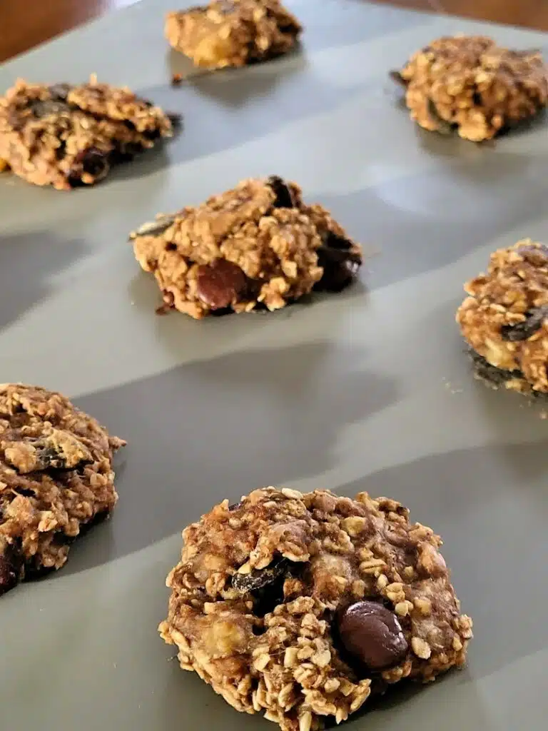 havermoutkoekjes op bakplaat net uit de oven