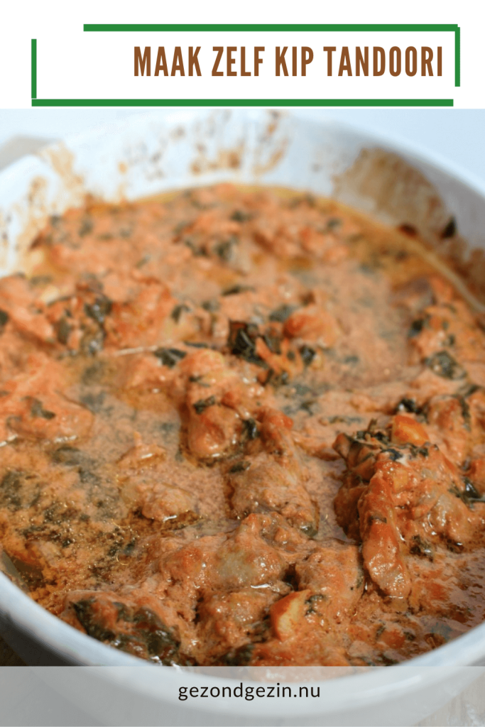 Kip Tandoori in een ovenschaal