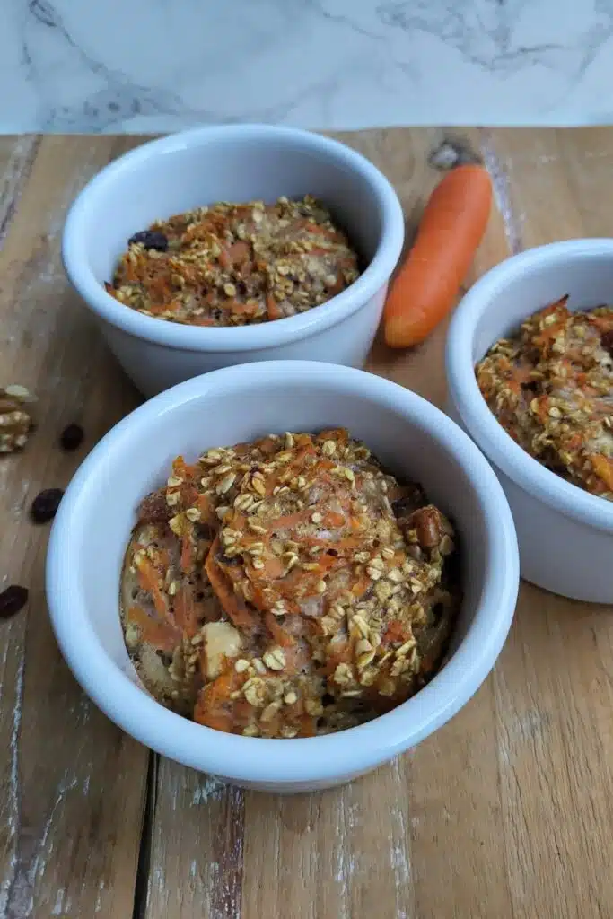 3 bakjes carrot cake met havermout