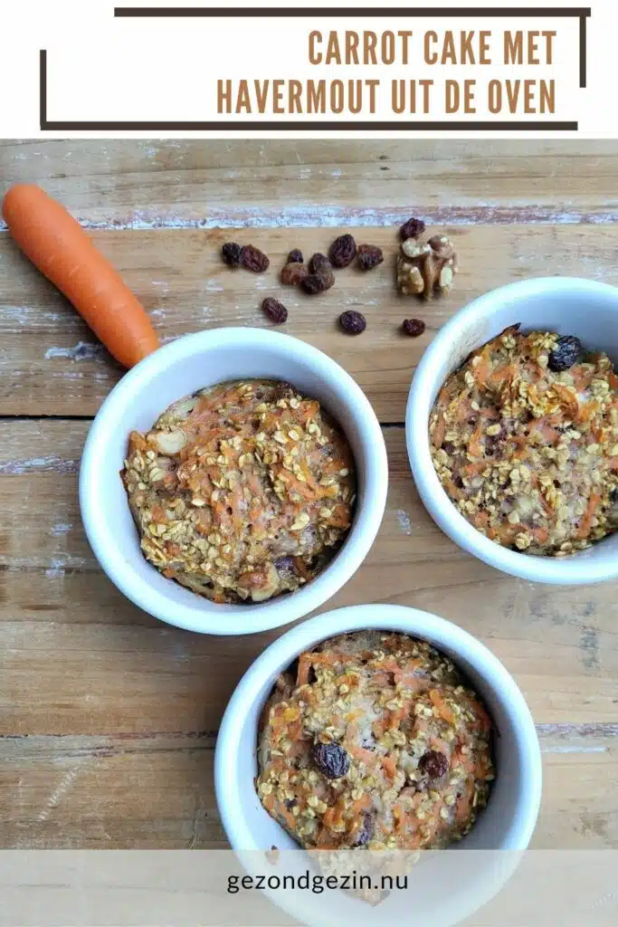 3 bakjes carrot cake uit de oven 