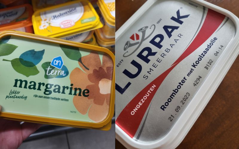 pakje roomboter en margarine