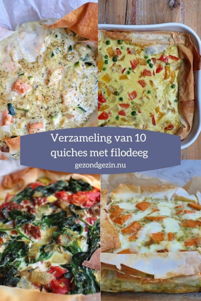 4 recepten van quiche uit de verzameling